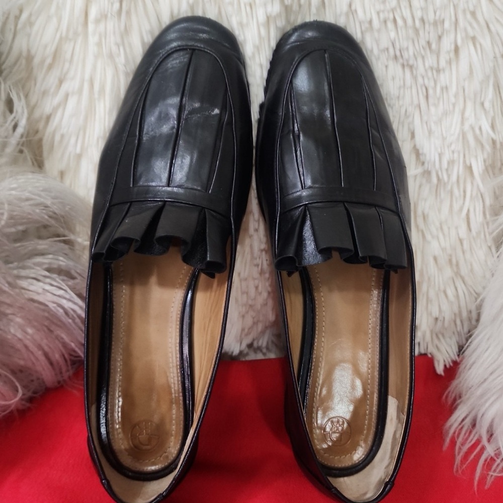 The Row black Leather Loafers